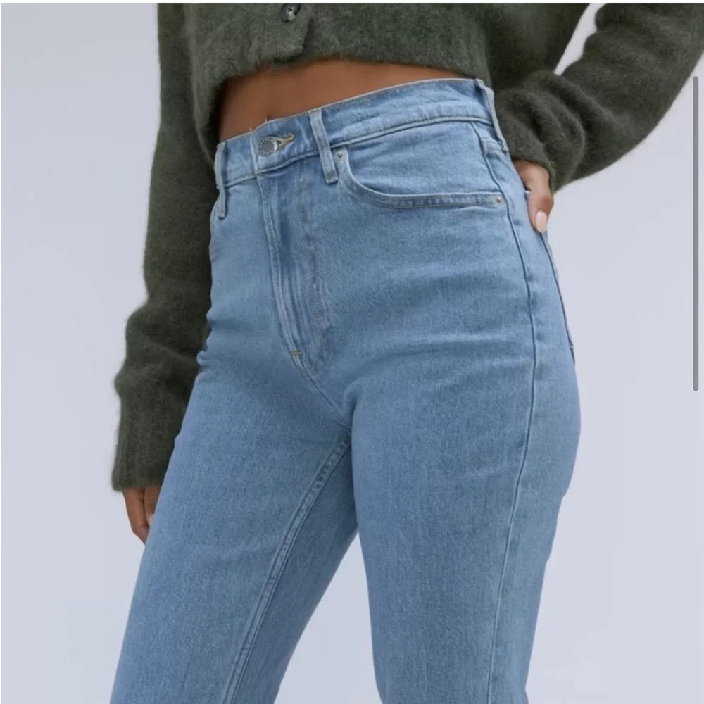 NWT Everlane The Original‎ Cheeky Cotton Jean Stone Washed Sky 27 Straight Crop